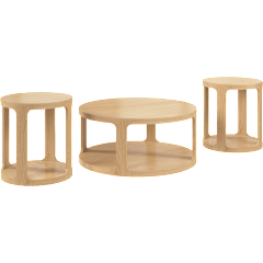Vera Round Coffee Table with Set of 2 Round End Tables