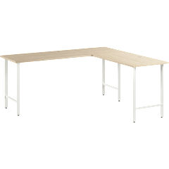 Hustle 72W x 24D L Shaped Computer Desk with Metal Legs