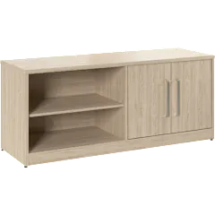 Vista Low Storage Cabinet with Doors and Shelves