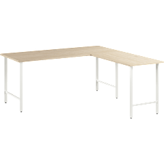 Hustle 72W x 30D L Shaped Computer Desk with Metal Legs