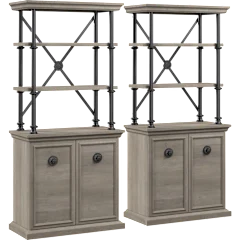 2-Pack: Coliseum Designer Bookcase with Doors