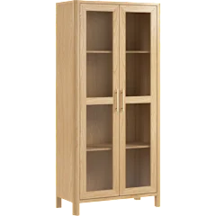 Vera Tall Storage Cabinet with Glass Doors