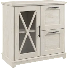 Lennox Farmhouse 2 Drawer Lateral File Cabinet with Shelves