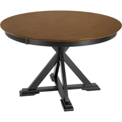 West End 45W Round Trestle Dining Table