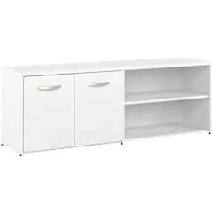 Studio C Low Storage Cabinet with Doors and Shelves