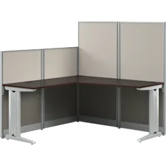 Office in an Hour 65-inch L Shaped Cubicle Desk