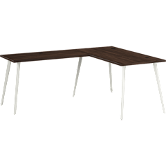Vista 60W x 30D L Shaped Desk with Splayed Metal Legs