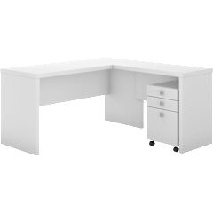 Echo L Shaped Desk with Mobile File Cabinet
