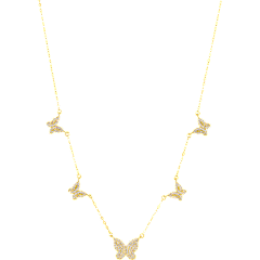 Savvy Cie Pave Butterfly Station Necklace or Bracelet