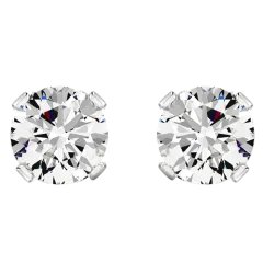 Jaclyn Smith 1 Carat Round Moissanite Stud Earrings