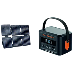Wattbricks Estación de Energía Portátil de 100W y Paquete con Panel Solar