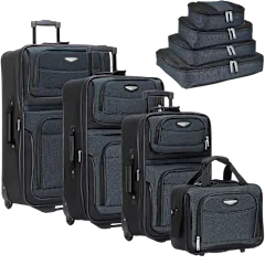 Travel Select Amsterdam 8-Piece Softside Luggage Set with Packing Cubes