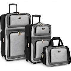 U.S. Traveler New Yorker 3-Piece Lightweight Expandable Rolling Luggage Set