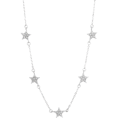 Savvy Cie Pave Star Station Necklace or Bracelet