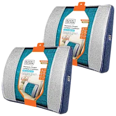 2-Pack: BLACK+DECKER Gel Lumbar Cushions with Cooling Gel