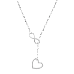 Kylie Harper Sterling Silver Infinity Heart Y Necklace