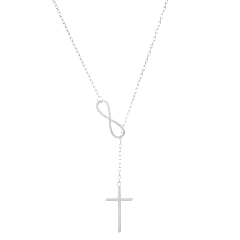 Kylie Harper Sterling Silver Infinity Cross Y Necklace