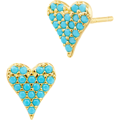 Savvy Cie Turquoise Pave Heart Jewelry