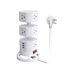 Bestek 12-Outlet Power Strip with 3-Port USB Surge Protector