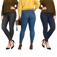 3-pack: HUE Curvy Denim Leggings - Plus Size