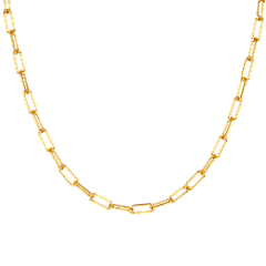 Saffron 18K Gold Plated Paperclip Chain Necklace