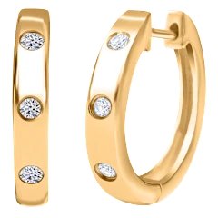 Luxuriant 0.40ctw Lab-Grown Diamond Vermeil Orbit Hoops G-H, SI
