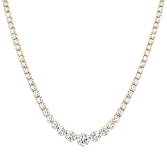 Saffron Graduating Tennis Necklace