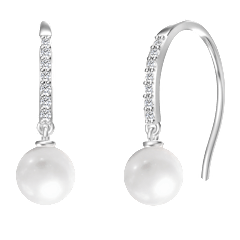 Donatello Gian Sterling Silver Pearl & Crystal Earrings