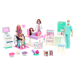 Barbie Careers Care Facility Playset with 4 Dolls