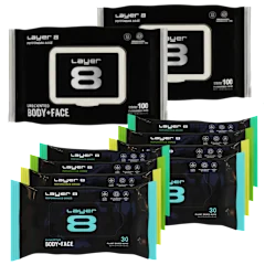 440-Count: Layer 8 Scented & Flushable Unscented Body & Face Wipes