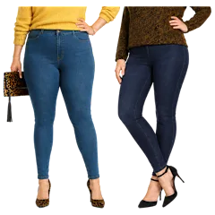 2-Pack: HUE Curvy Denim Leggings (Plus Size)