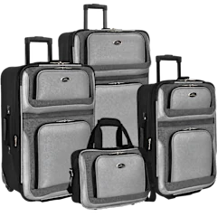 U.S. Traveler New Yorker 4-Piece Lightweight Expandable Rolling Luggage Set