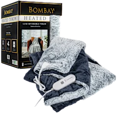 Bombay Faux Fur Reversible Heated Throw