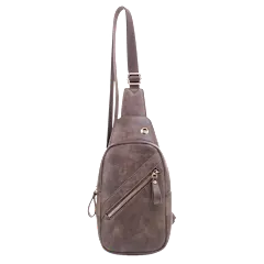 Poppy & Harper Ciara Sling Bag with Diagonal Zipper