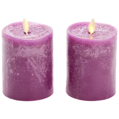 2-Pack: Luminara Flameless 4.5" Chalky Pillars