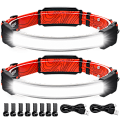 2-Pack: Hakol Rechargeable LED Headlamps