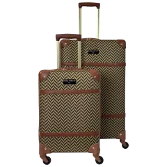 Kathy Ireland 2-Piece Vintage Trunk Luggage Set