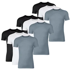Paquete de 9: Camisetas de Manga Corta con Cuello Redondo Súper Suaves Hanes Originals para Hombre