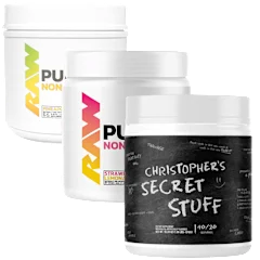 3-Pack: RAW Nutrition Pre-workout Powder (Stim or Non-Stim)