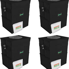 4-Pack: Drive Auto Collapsible Car Trash Can + 80 Bags