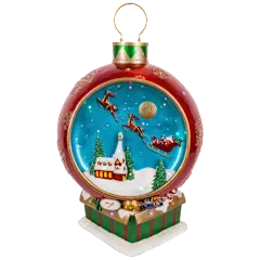 National Tree Company Bola Adorno de Trineo de Santa de 34" con Música Navideña