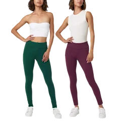 2-Pack: HUE Cotton Tech Pocket Leggings