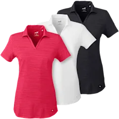 3-Pack: Puma Ladies Cloudspun Free V-Neck Polos