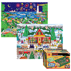 The Two-Season Folk-Art Puzzle Pair and Accessory Kit