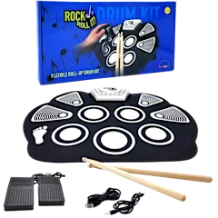 The Roll-Up Electronic Drum Set