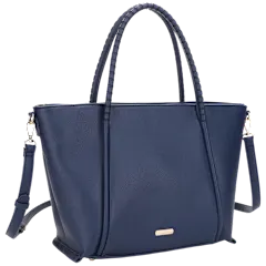 Emperia Becca Laser Cut Wrapped Handle Leo Tote Bag with Crossbody Strap