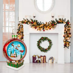 The Giant 34-Inch Santa's Sleigh Ornament With Music and Lights