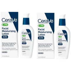 Paquete de 2: Loción Hidratante Facial Ultraligera CeraVe PM (3 oz)