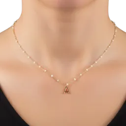 Collar Inicial Con Punto De Esmalte LOREN + OLIVIA