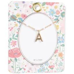 Collar Inicial Con Punto De Esmalte LOREN + OLIVIA